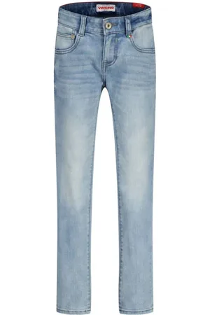 Vingino Slim fit jeans light blue denim Blauw Effen