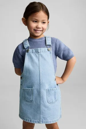 MANGO Spijkerjurk light blue denim Blauw Effen