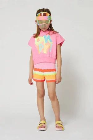Billieblush Strandshort roze Korte broek Meisjes Acryl Streep