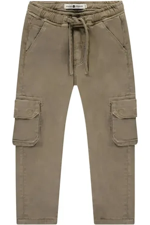 Stains&Stories Flared casual broek Jongens Katoen Effen