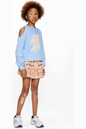 Retour Sweater lichtblauw Meisjes Katoen Ronde hals Printopdruk