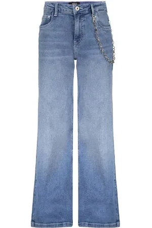 Frankie & Liberty Wide leg high waist jeans Blauw Meisjes Stretchdenim
