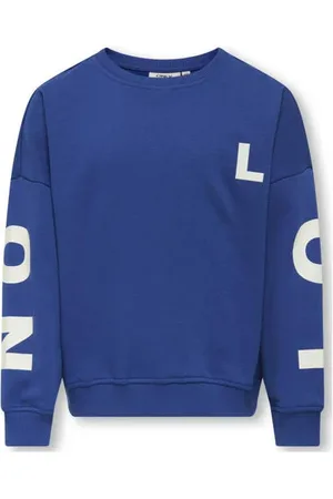 ONLY KIDS GIRL sweater blauw Effen