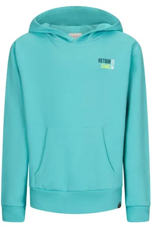 Retour Hoodie Sweater Blauw Jongens Stretchkatoen Capuchon