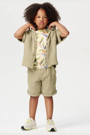 Noppies Kids shirt Overhemd Jongens Katoen Reverskraag Effen