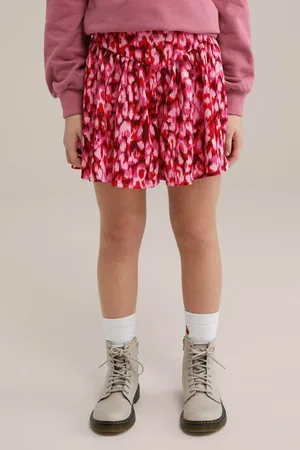 WE Fashion Skort roze Rok Meisjes Polyester All over print