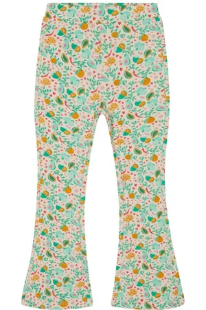 Noppies Kids flared legging groen Broek Meisjes Katoen All over print