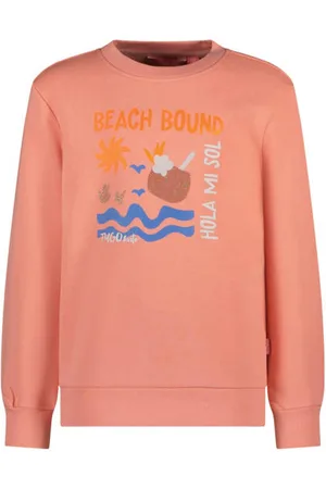 TYGO & vito Sweater zalm Roze Printopdruk