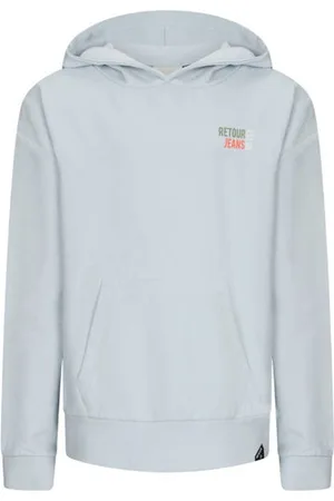 Retour Hoodie Sweater Jongens Stretchkatoen Capuchon Effen