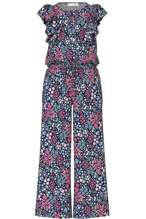 NAME IT KIDS jumpsuit met ruches Meisjes Polyester Ronde hals