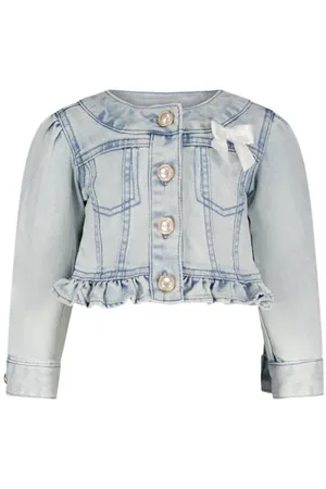 Le Chic Spijkerjas light blue denim Blauw Meisjes Stretchdenim Ronde hals