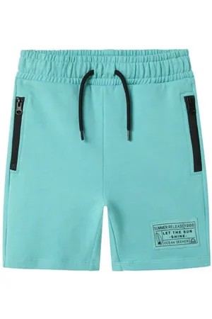 NAME IT KIDS sweatshort Korte broek Blauw Tekst