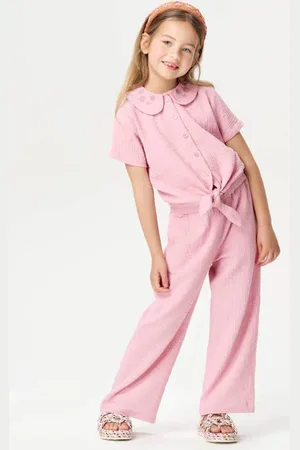 Noppies Kids wide leg casual broek Meisjes Katoen Effen