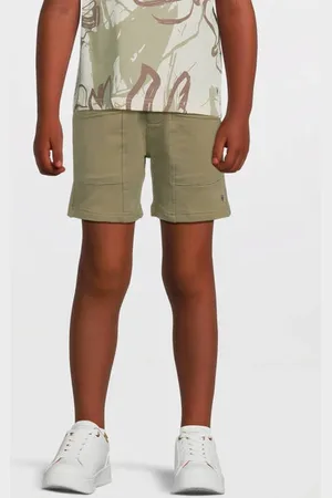 LEVV Regular sweatshort groen Korte broek Jongens Katoen Effen