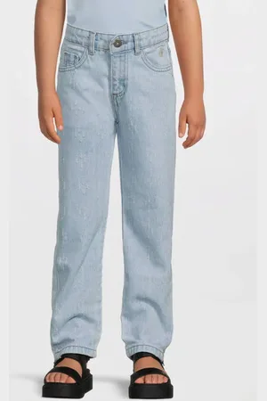 LEVV Regular waist regular fit jeans Blauw Effen