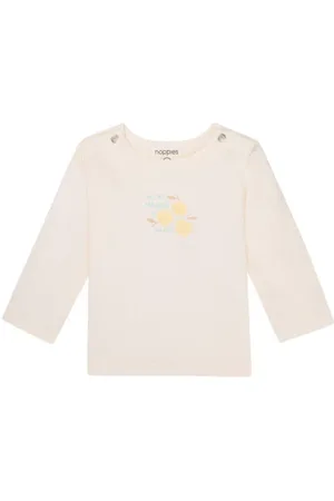 Noppies Baby longsleeve wit Jongens/Meisjes Katoen Ronde hals Printopdruk