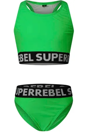 Superrebel Crop bikini Carmel Meisjes Polyester Logo