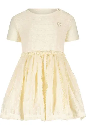 Le Chic Korte jurk crochet Meisjes Polyester Ronde hals Stip