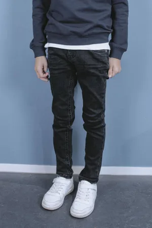 TYGO & vito Skinny jeans Binq Zwart Jongens Stretchdenim Effen