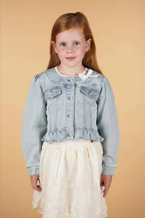Le Chic Spijkerjas light blue denim Blauw Meisjes Stretchdenim Ronde hals