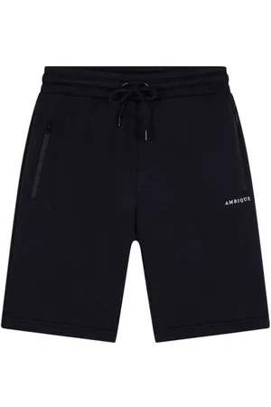 AMBIQUE Sweatshort marine Korte broek Blauw Logo