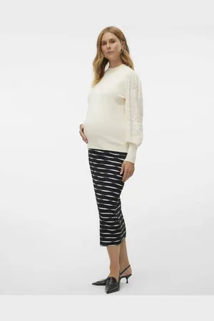 VERO MODA Fijn gebreide zwangerschapstrui VMMLIMONE Dames Viscose Ronde hals