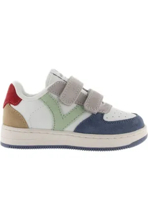 victoria 1124116 leren sneakers blauw/wit Jongens/Meisjes Leer Meerkleurig