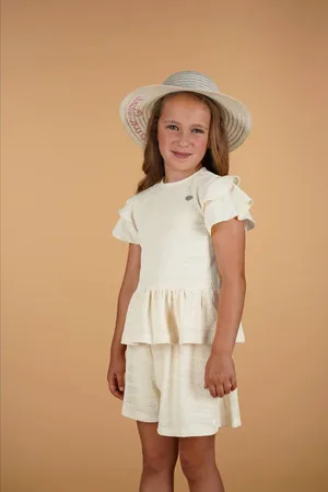 Le Chic Blousetop Meisjes Polyester Ronde hals Effen