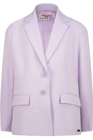 Vingino Regular fit blazer Paars Meisjes Polyester Reverskraag Effen