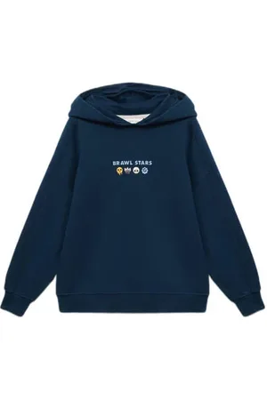 MANGO Hoodie donkerblauw Sweater Backprint