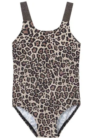 NAME IT KIDS badpak NKFZERIA Meisjes Polyamide Panterprint