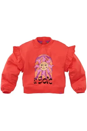 Z8 Kids sweater Lunetta met printopdruk Trui Meisjes Stretchkatoen Ronde hals
