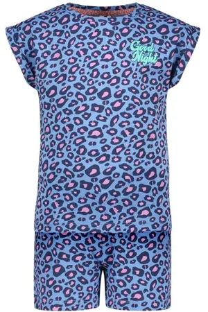 B.Nosy Shortama Meisjes Katoen Ronde hals Dierenprint