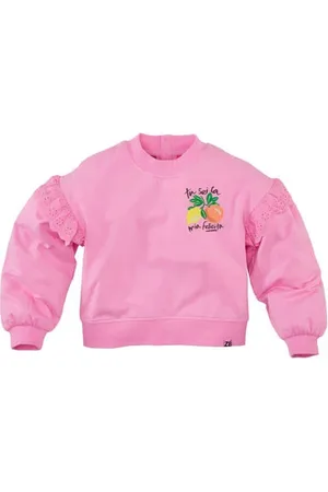 Z8 Kids sweater Milena met ruches Trui Meisjes Stretchkatoen Ronde hals