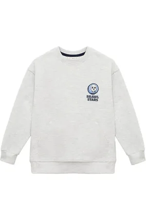 MANGO Sweater grijs melange Backprint