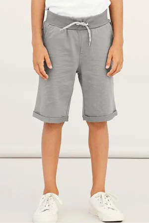 NAME IT KIDS regular fit sweatshort NKMVERMO grijs melange Gemêleerd