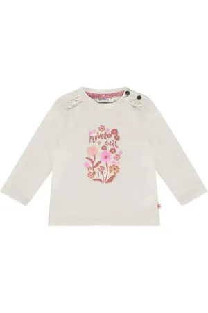 Babyface Longsleeve ecru Meisjes Stretchkatoen Ronde hals Printopdruk