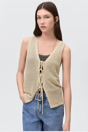 MANGO Gebreid vest Meisjes Viscose V
