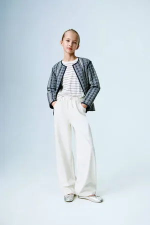 MANGO Jeans beige Meisjes Katoen Effen