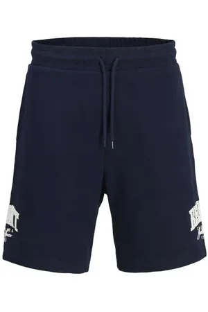 JACK & JONES JUNIOR sweatshort donkerblauw Korte broek Effen