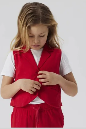 NAME IT KIDS gilet Meisjes Katoen Reverskraag Effen