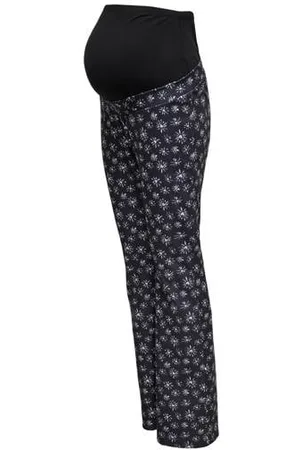 ONLY High waist zwangerschaps flared broek Zwart Dames Polyester