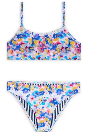 America today Crop bikini multicolor Meisjes Polyamide All over print