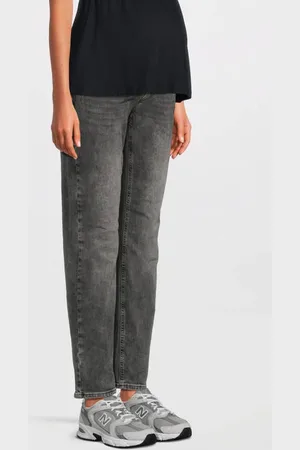 Love2wait Zwangerschaps regular jeans grey denim Grijs Effen