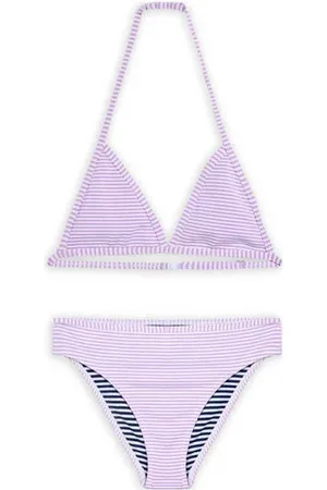 America today Triangel bikini Paars Meisjes Polyester Streep