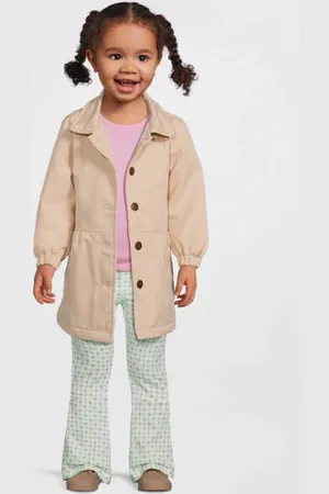 Dirkje Trenchcoat Jas Meisjes Katoen Klassieke kraag Effen