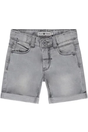 Stains&Stories Denim short Korte broek Grijs Effen