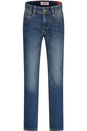 Vingino Skinny jeans medium blue denim Blauw Effen