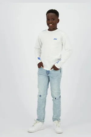 Raizzed Longsleeve wit Jongens Katoen Ronde hals Printopdruk