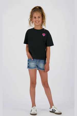 Vingino Regular denim short medium blue denim Korte broek Blauw Effen